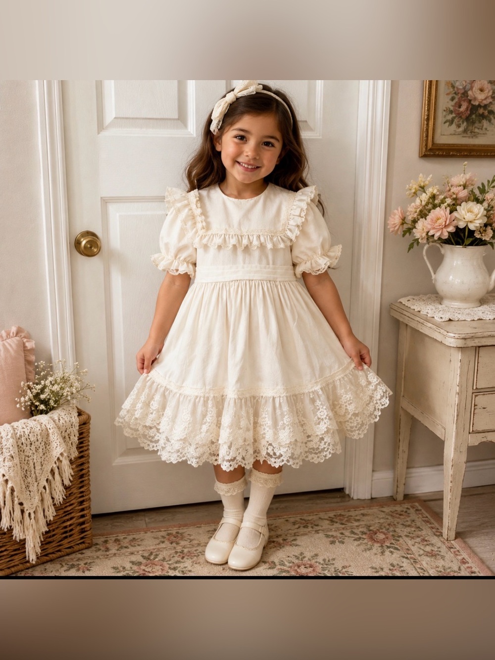 Lilo California size 6 full circle white party dress vintage